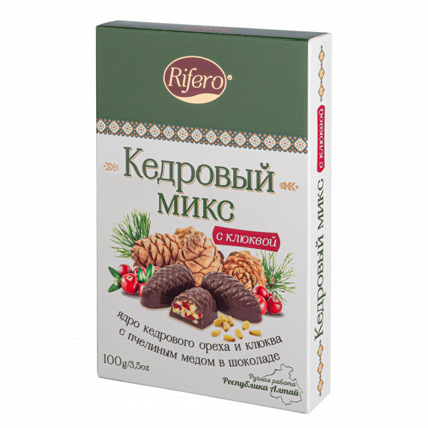 №1 Риф и ко Конфеты "Кедровый микс КЛЮКВА" 100г     в Шуе