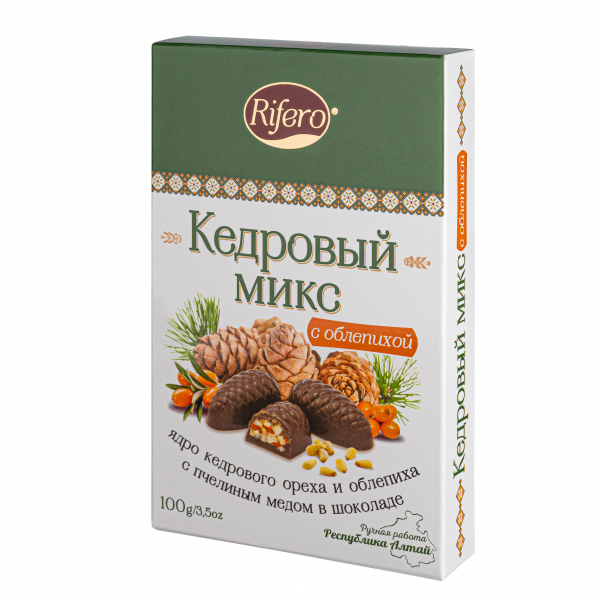 №1 Риф и ко Конфеты "Кедровый микс ОБЛЕПИХА" 100г      в Шуе